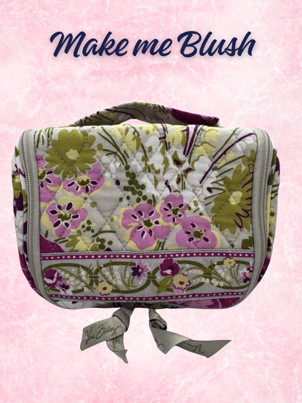 Vera Bradley Make Me Blush Hanging Toiletry Travel Organizer Retired Y2K Floral